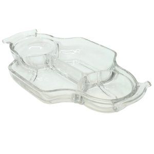 VINTAGE DEPRESSION GLASS~FOUR COMPARTMENT RELISH or CANDY DISH~13” x 7.25”